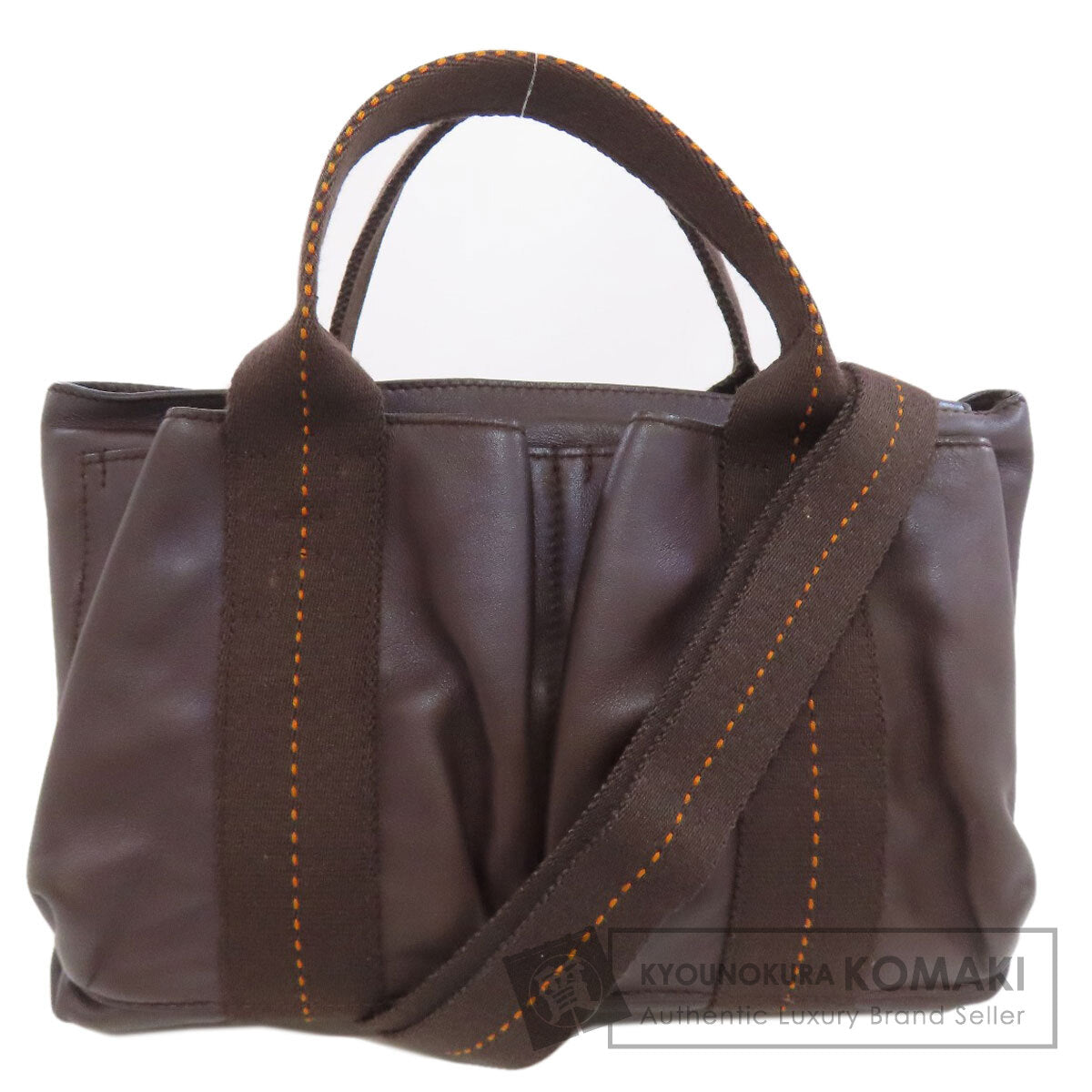 HERMES Caravan Horizontal PM Handbag Calf Ladies [Used]