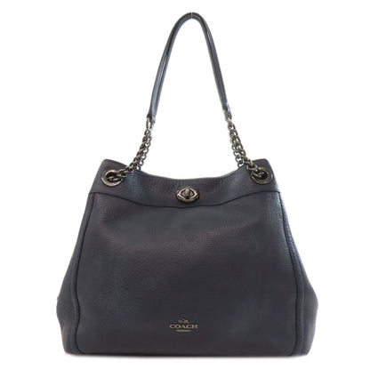 COACH 36855 logo Handbag Leather Ladies [Used]