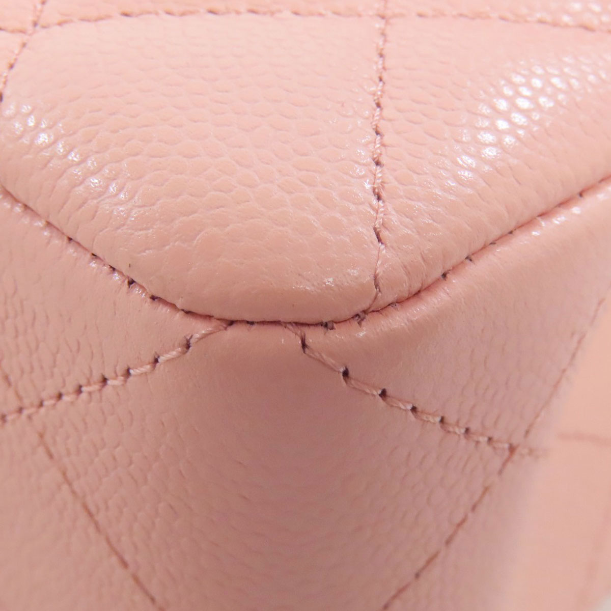 CHANEL Matelasse Double Flap Gold Hardware Shoulder Bag Grained Calfskin Skin Ladies [Used]