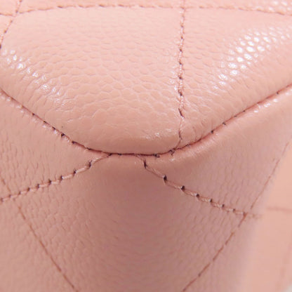 CHANEL Matelasse Double Flap Gold Hardware Shoulder Bag Grained Calfskin Skin Ladies [Used]