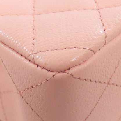 CHANEL Matelasse Double Flap Gold Hardware Shoulder Bag Grained Calfskin Skin Ladies [Used]