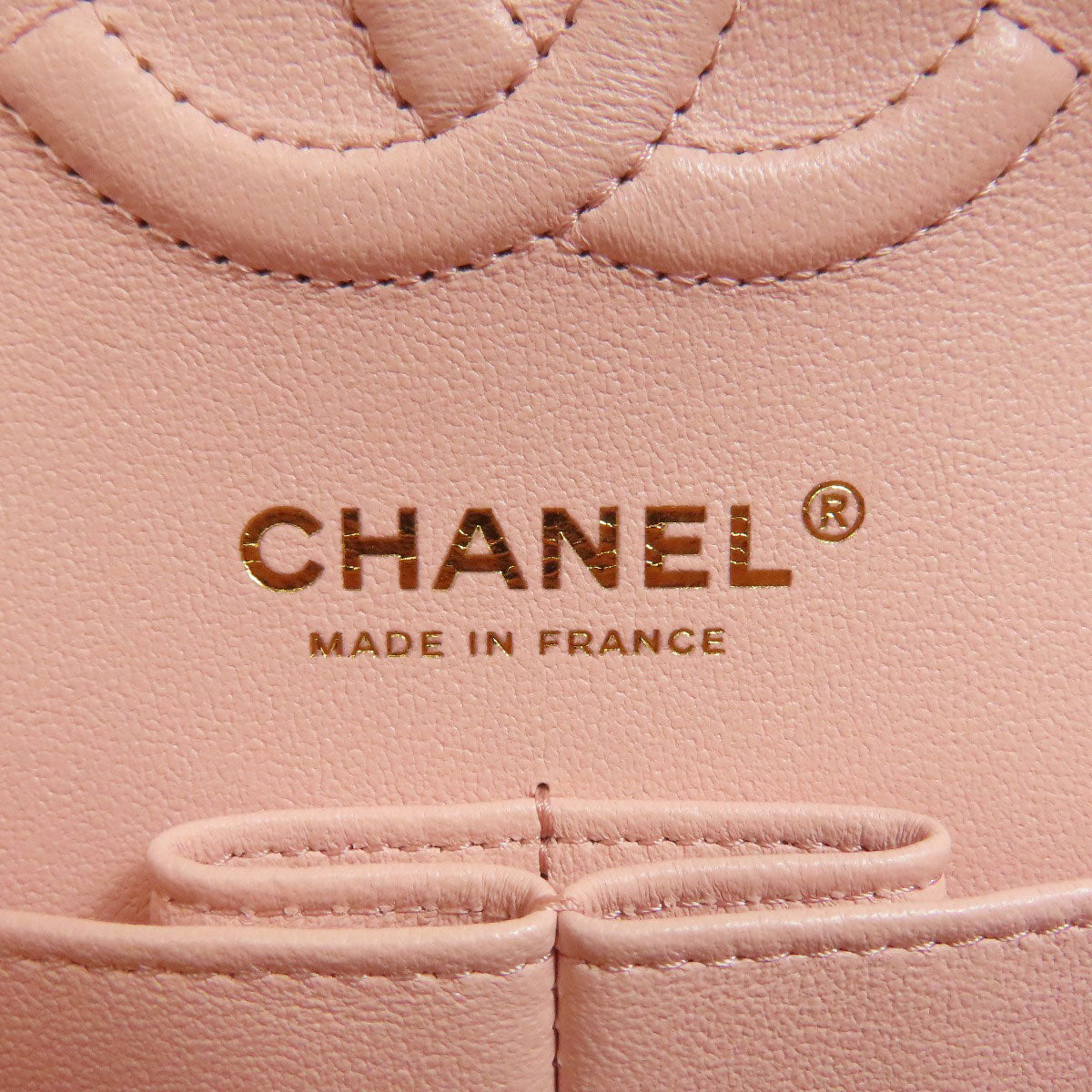 CHANEL Matelasse Double Flap Gold Hardware Shoulder Bag Grained Calfskin Skin Ladies [Used]