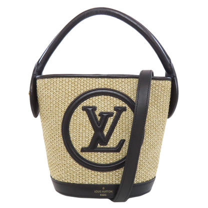 LOUIS VUITTON M59961 petit bucket Handbag Raffia Ladies [Used]