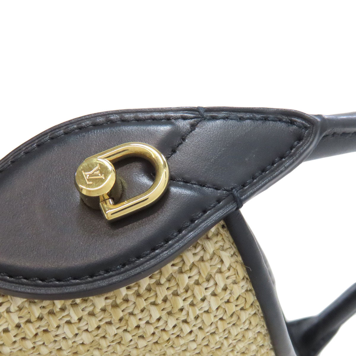 LOUIS VUITTON M59961 petit bucket Handbag Raffia Ladies [Used]