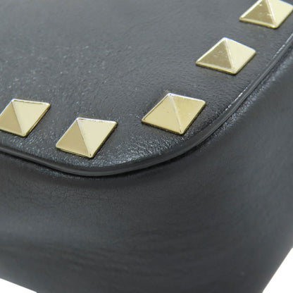 VALENTINO Studs ChainShoulder Shoulder Bag Leather Ladies [Used]