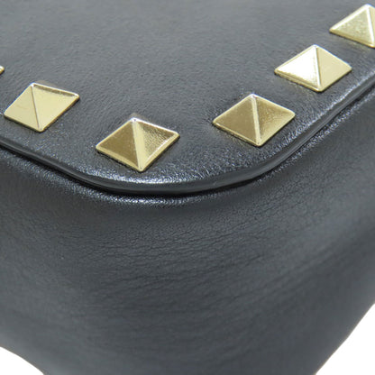 VALENTINO Studs ChainShoulder Shoulder Bag Leather Ladies [Used]
