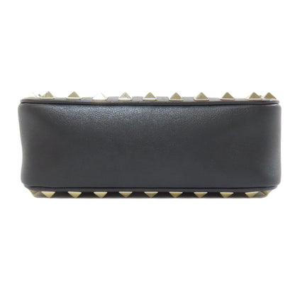 VALENTINO Studs ChainShoulder Shoulder Bag Leather Ladies [Used]