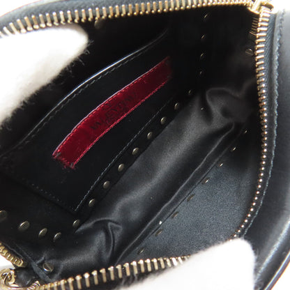 VALENTINO Studs ChainShoulder Shoulder Bag Leather Ladies [Used]
