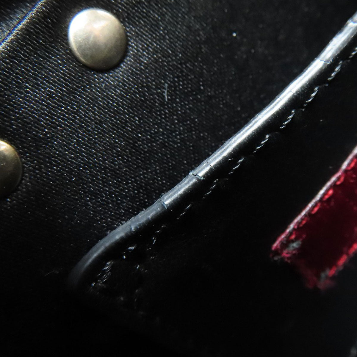 VALENTINO Studs ChainShoulder Shoulder Bag Leather Ladies [Used]