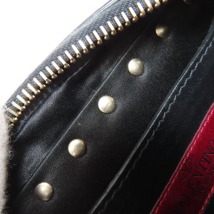 VALENTINO Studs ChainShoulder Shoulder Bag Leather Ladies [Used]