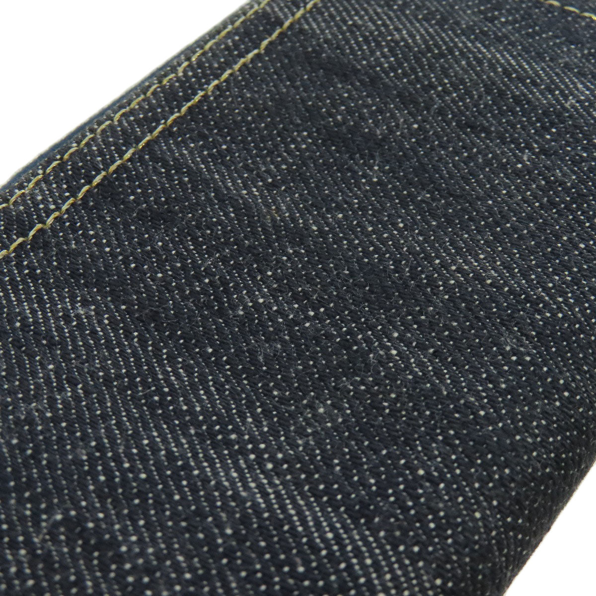 CHANEL COCO Mark Stitch GoldHardware coin purse Denim Ladies [Used]