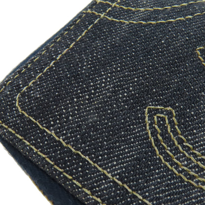 CHANEL COCO Mark Stitch GoldHardware coin purse Denim Ladies [Used]