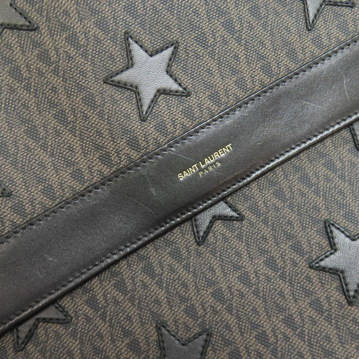 SAINT LAURENT Star motif Shoulder Bag PVC LeatherLadies [Used]
