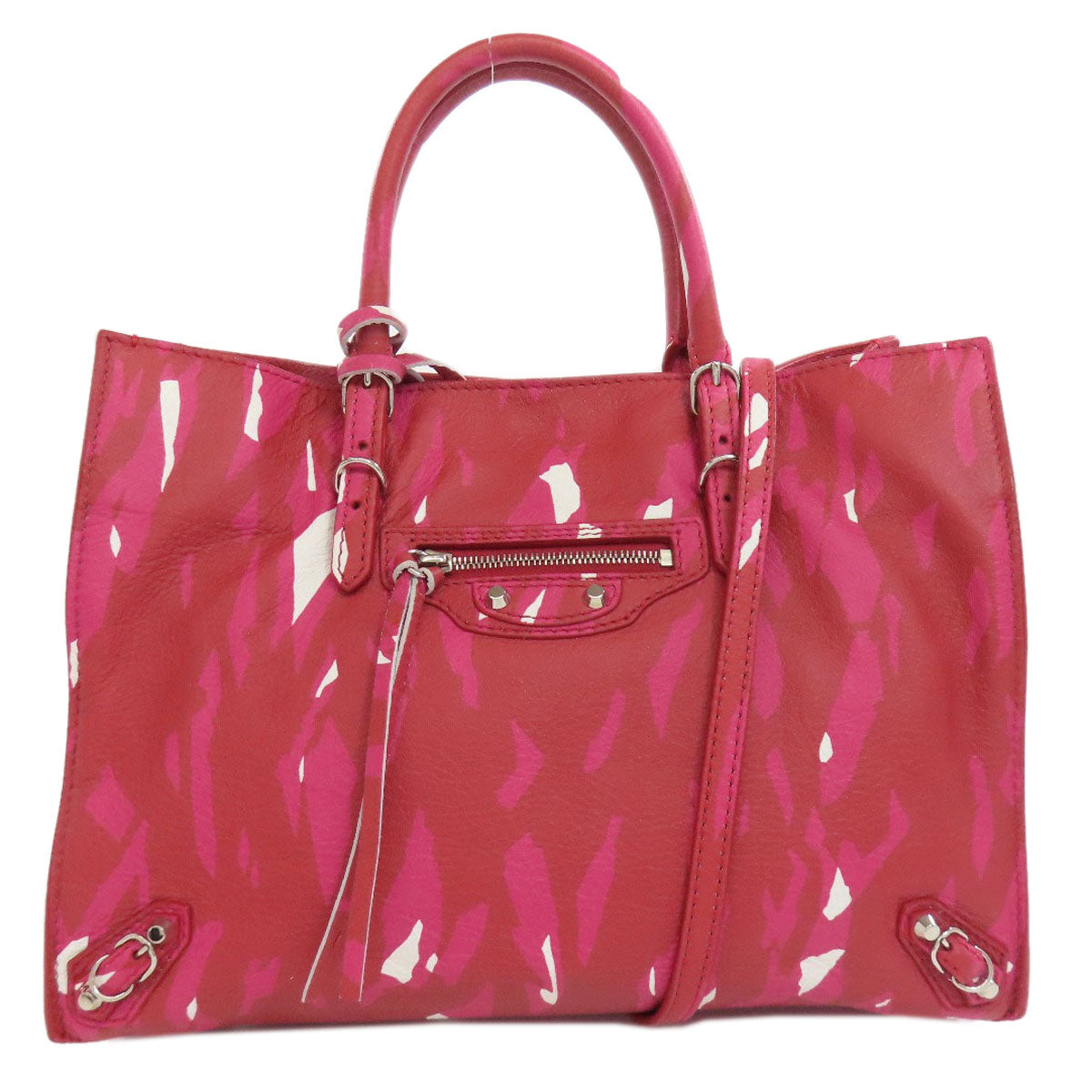 BALENCIAGA 410238 Paper Mini 2WAY Handbag Calf Ladies [Used]