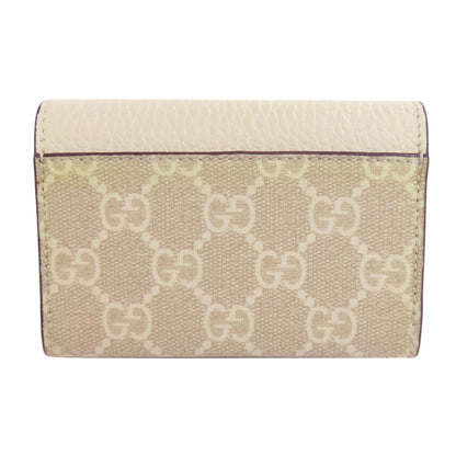 GUCCI 474748 Double G GG Card Case Calf PVCLadies [Used]