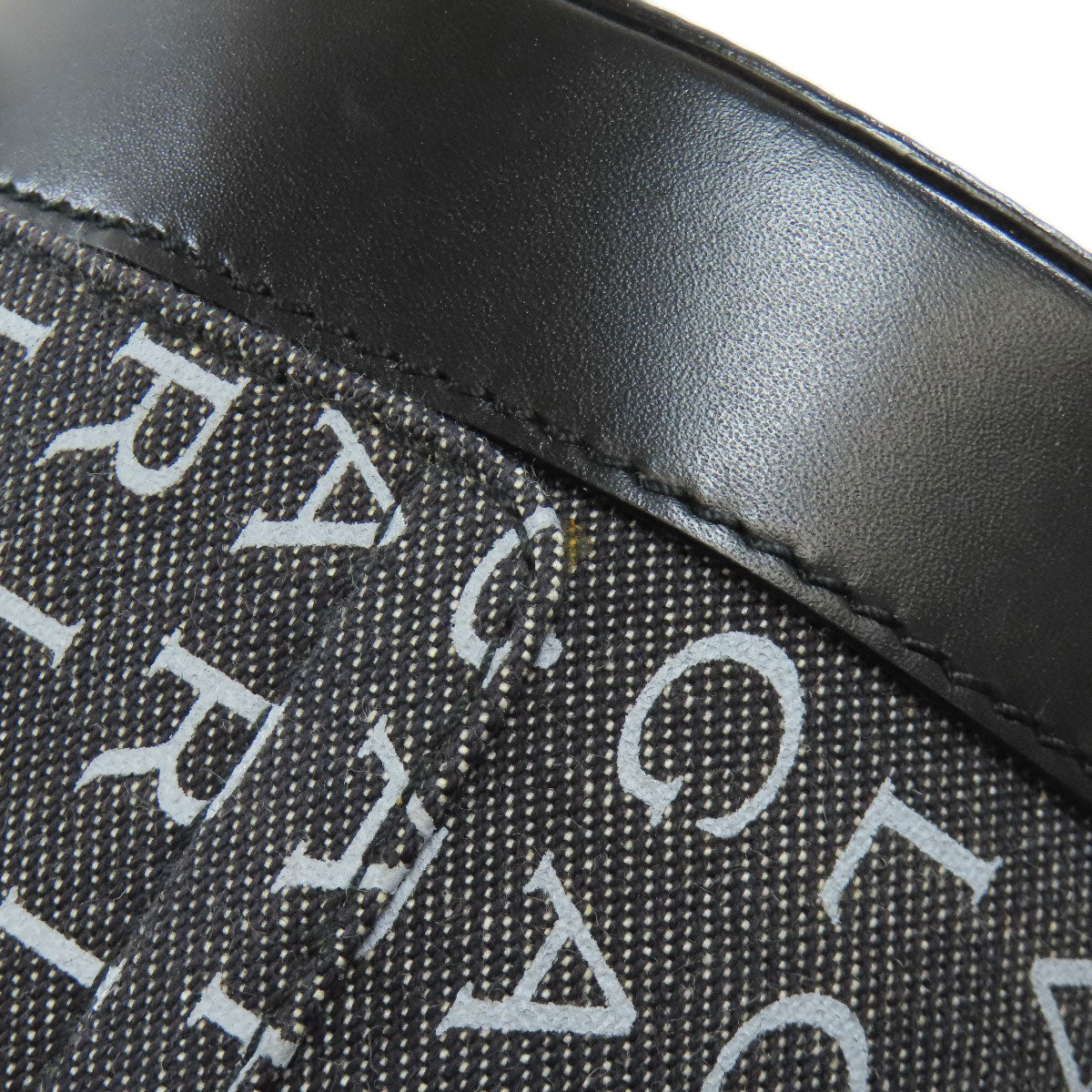 BVLGARI Drum Bag Logomania Handbag Canvas Ladies [Used]