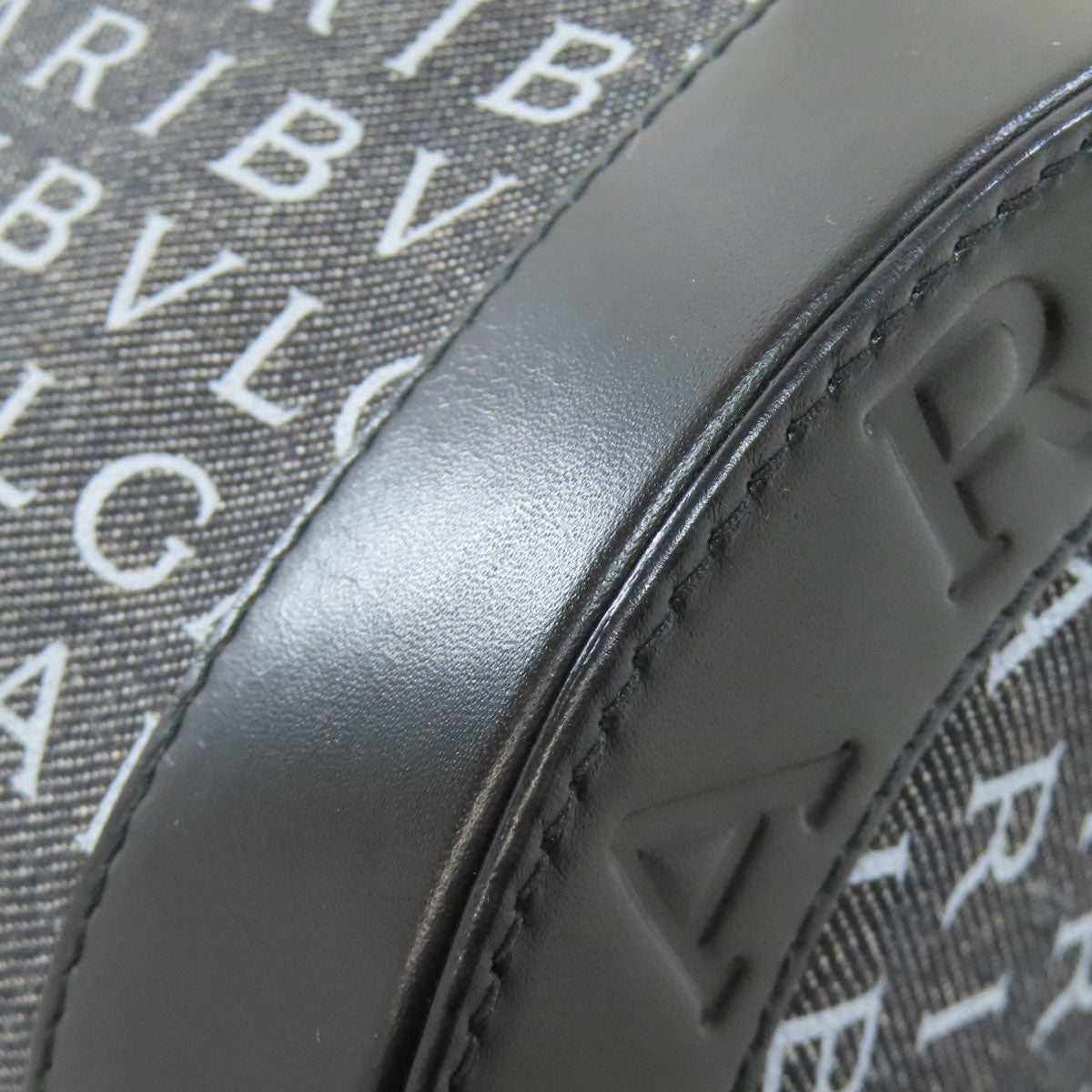 BVLGARI Drum Bag Logomania Handbag Canvas Ladies [Used]