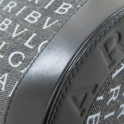 BVLGARI Drum Bag Logomania Handbag Canvas Ladies [Used]