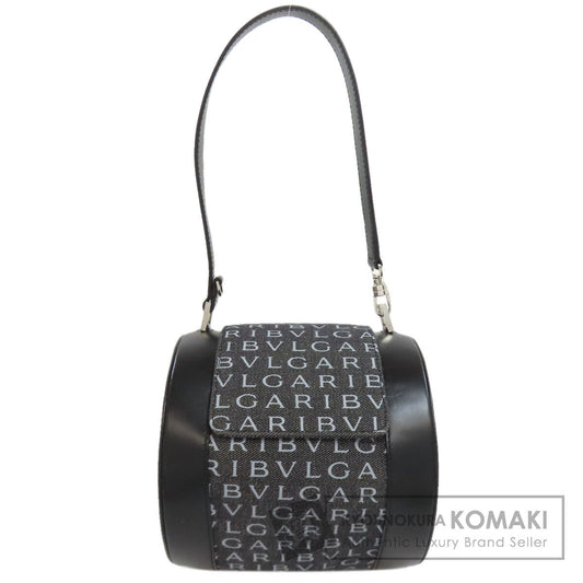 BVLGARI Drum Bag Logomania Handbag Canvas Ladies [Used]