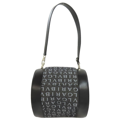 BVLGARI Drum Bag Logomania Handbag Canvas Ladies [Used]