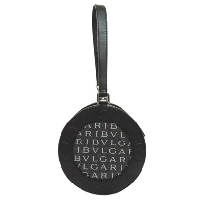 BVLGARI Drum Bag Logomania Handbag Canvas Ladies [Used]