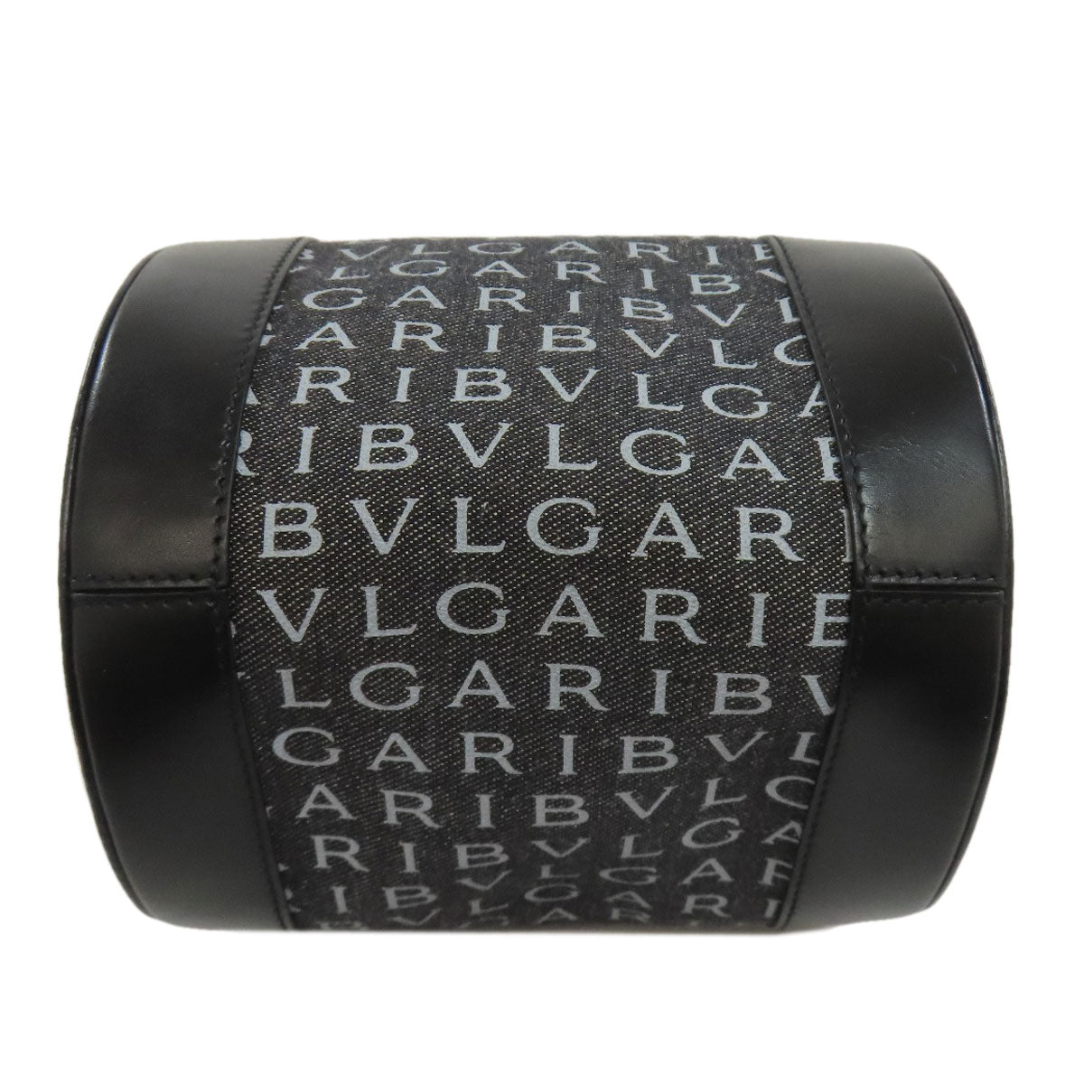 BVLGARI Drum Bag Logomania Handbag Canvas Ladies [Used]