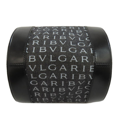 BVLGARI Drum Bag Logomania Handbag Canvas Ladies [Used]