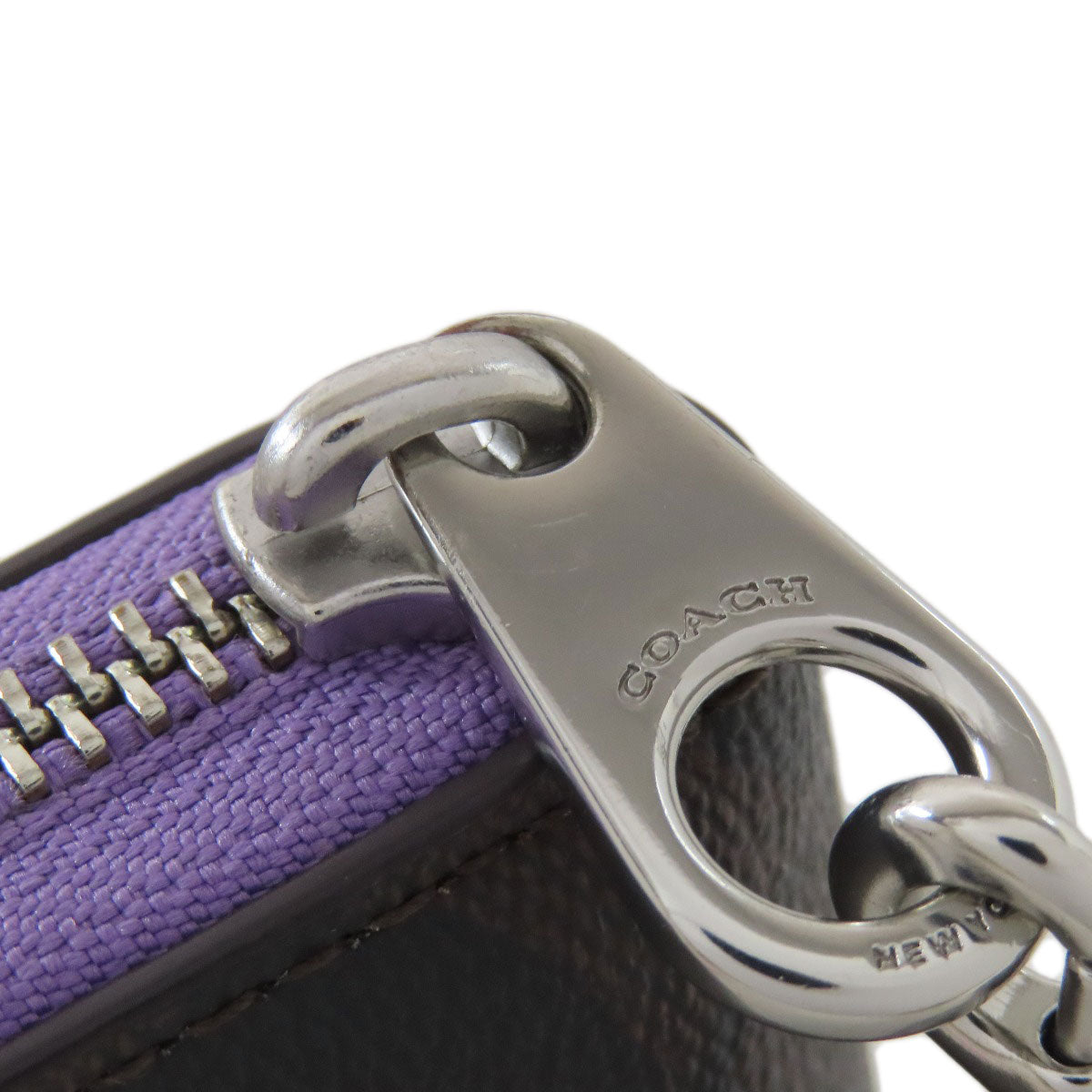 COACH C4452 Signature Long wallet (with coin pocket) PVC Ladies [Used]