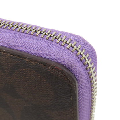 COACH C4452 Signature Long wallet (with coin pocket) PVC Ladies [Used]