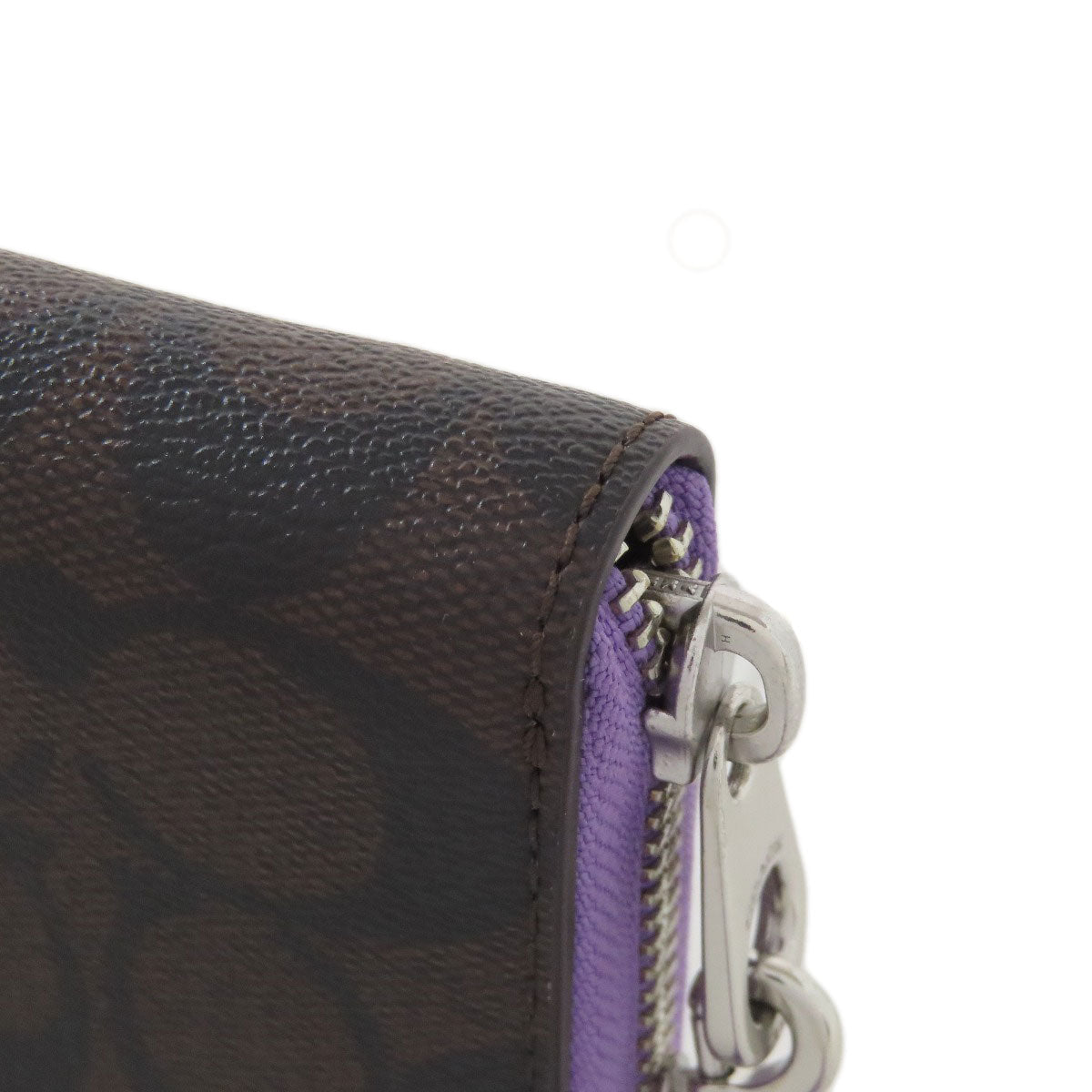 COACH C4452 Signature Long wallet (with coin pocket) PVC Ladies [Used]