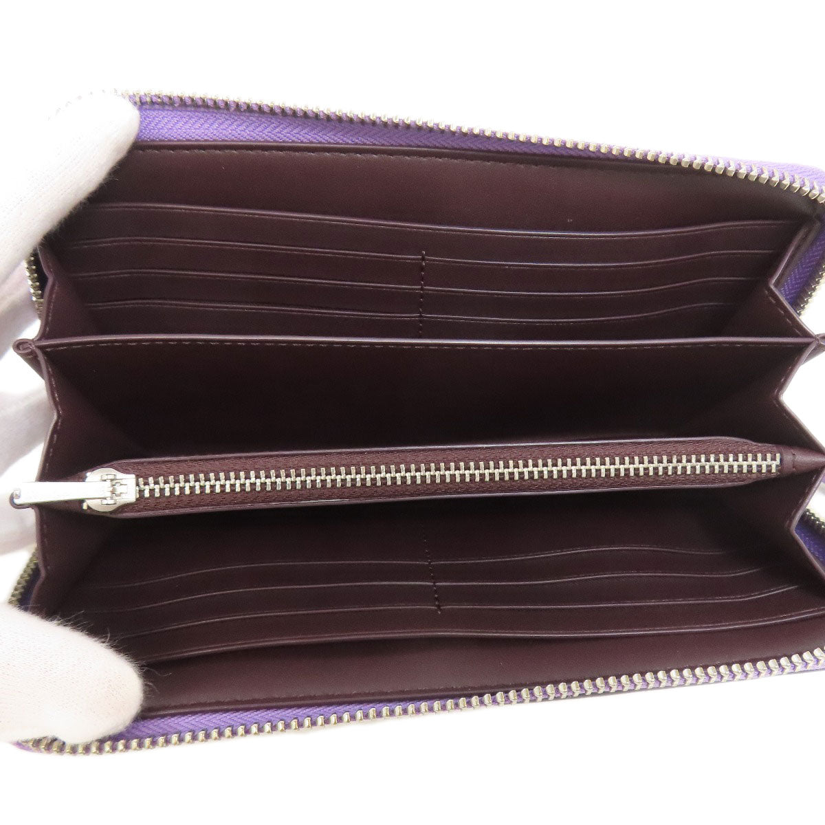 COACH C4452 Signature Long wallet (with coin pocket) PVC Ladies [Used]