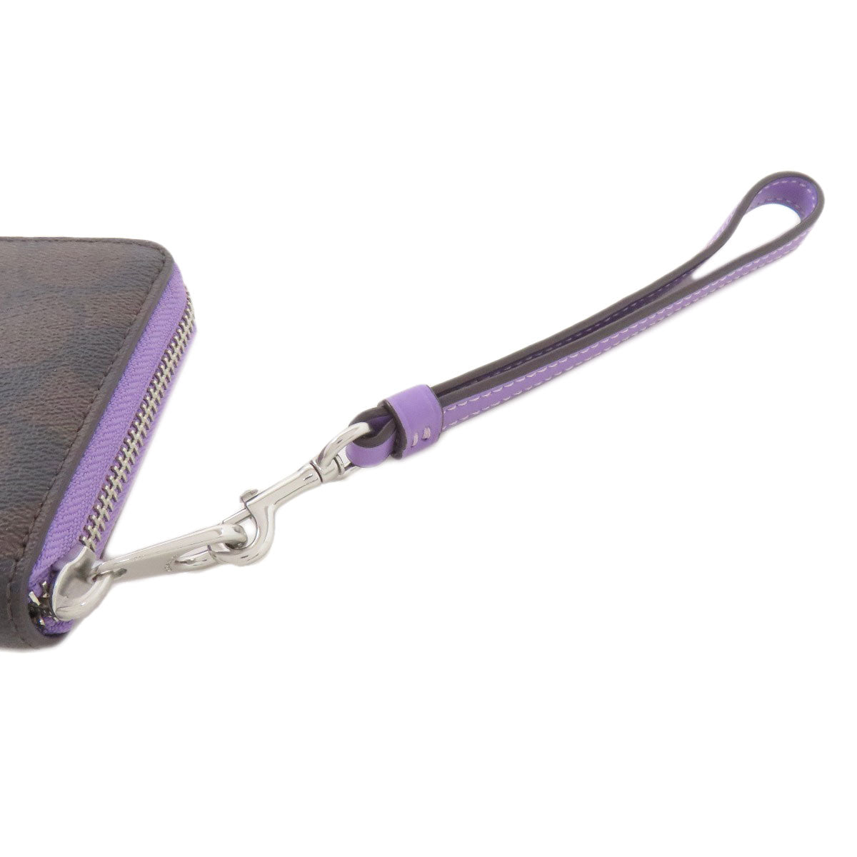 COACH C4452 Signature Long wallet (with coin pocket) PVC Ladies [Used]