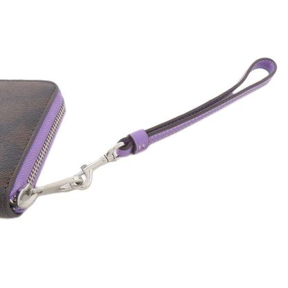 COACH C4452 Signature Long wallet (with coin pocket) PVC Ladies [Used]