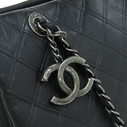 CHANEL ChainShoulder COCO Mark SilverHardware Handbag Calf Ladies [Used]