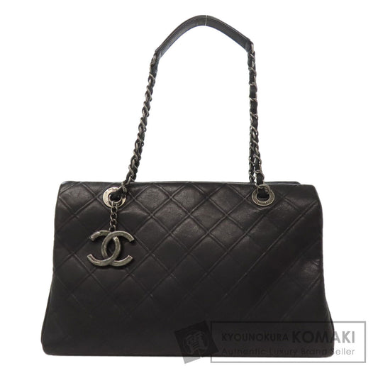 CHANEL ChainShoulder COCO Mark SilverHardware Handbag Calf Ladies [Used]