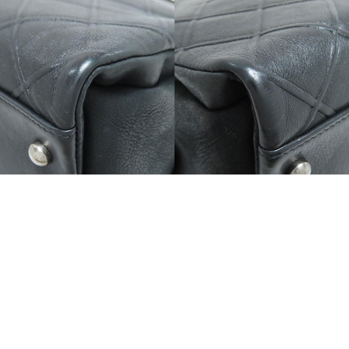 CHANEL ChainShoulder COCO Mark SilverHardware Handbag Calf Ladies [Used]