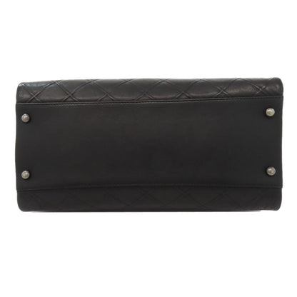 CHANEL ChainShoulder COCO Mark SilverHardware Handbag Calf Ladies [Used]