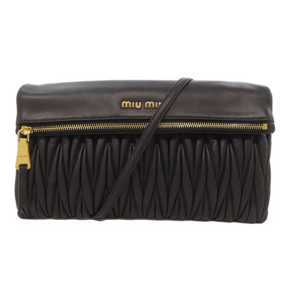 ミュウミュウ RP0385 マテラッセ 2WAY クラッチバッグ レザー レディース 【中古】【MIUMIU】