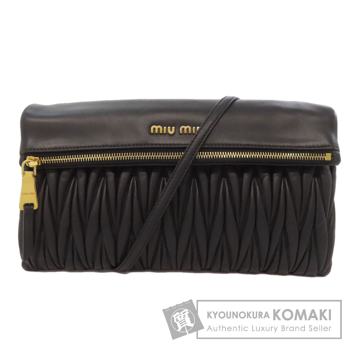 ミュウミュウ RP0385 マテラッセ 2WAY クラッチバッグ レザー レディース 【中古】【MIUMIU】