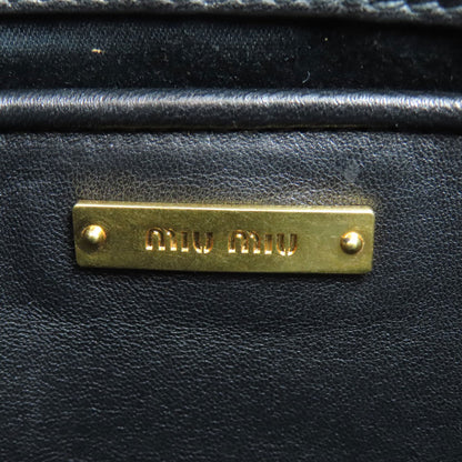 ミュウミュウ RP0385 マテラッセ 2WAY クラッチバッグ レザー レディース 【中古】【MIUMIU】