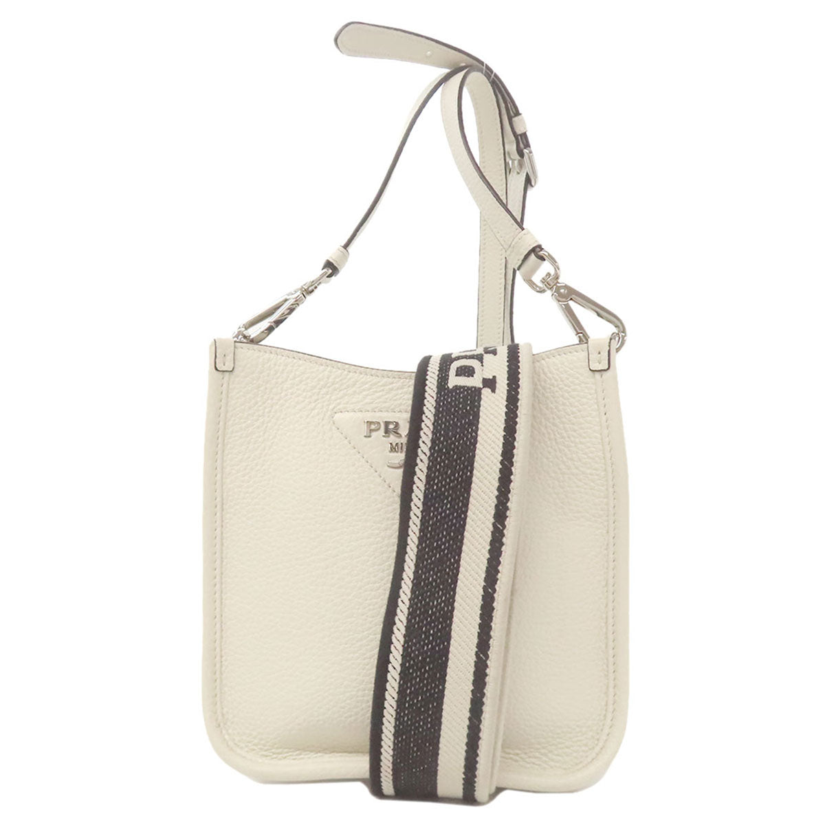 PRADA logo Shoulder Bag Leather Ladies [Used]