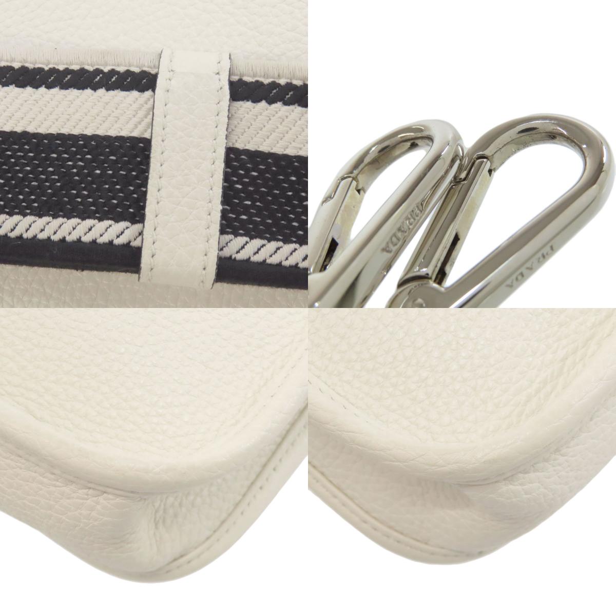 PRADA logo Shoulder Bag Leather Ladies [Used]