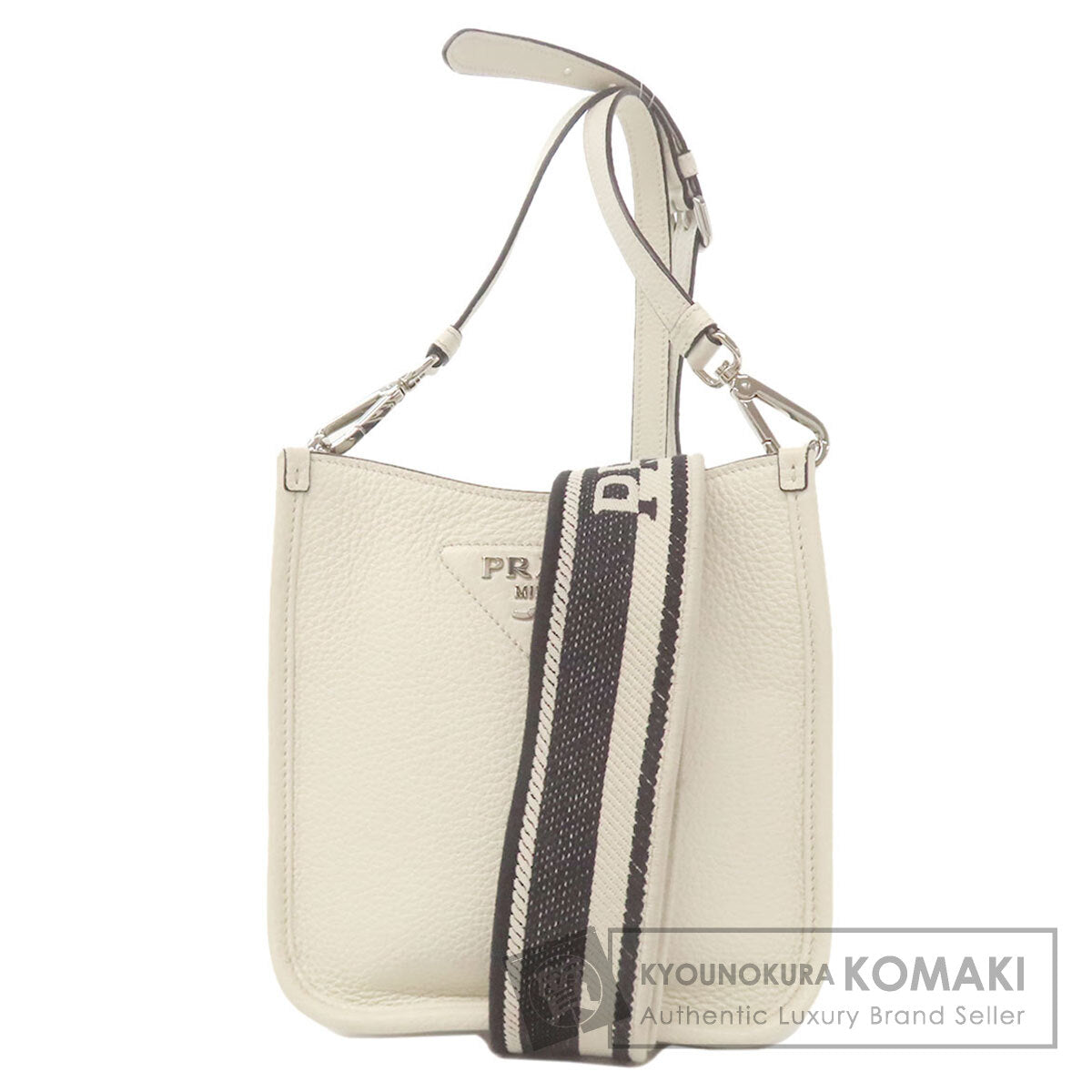 PRADA logo Shoulder Bag Leather Ladies [Used]