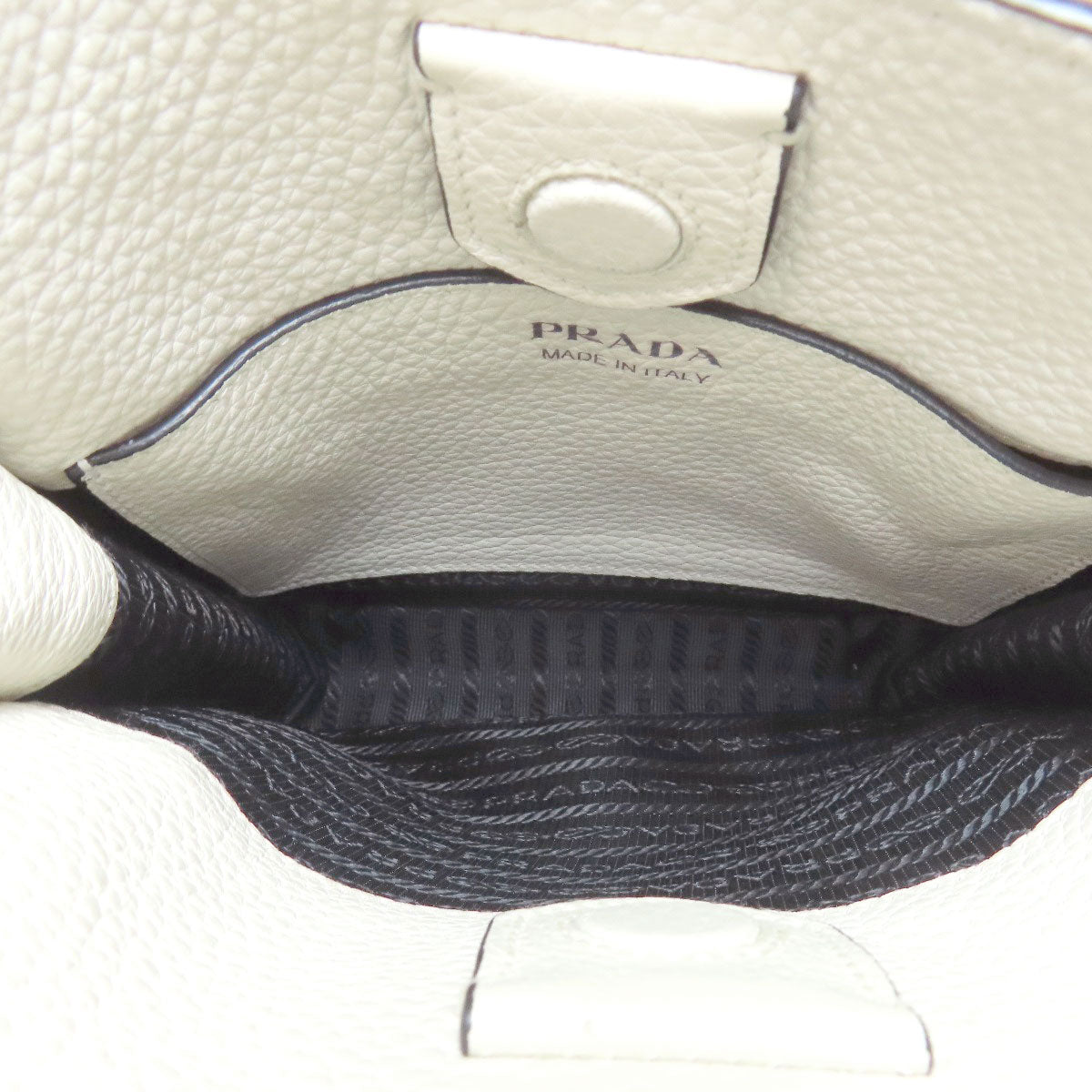 PRADA logo Shoulder Bag Leather Ladies [Used]