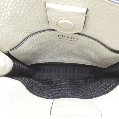 PRADA logo Shoulder Bag Leather Ladies [Used]