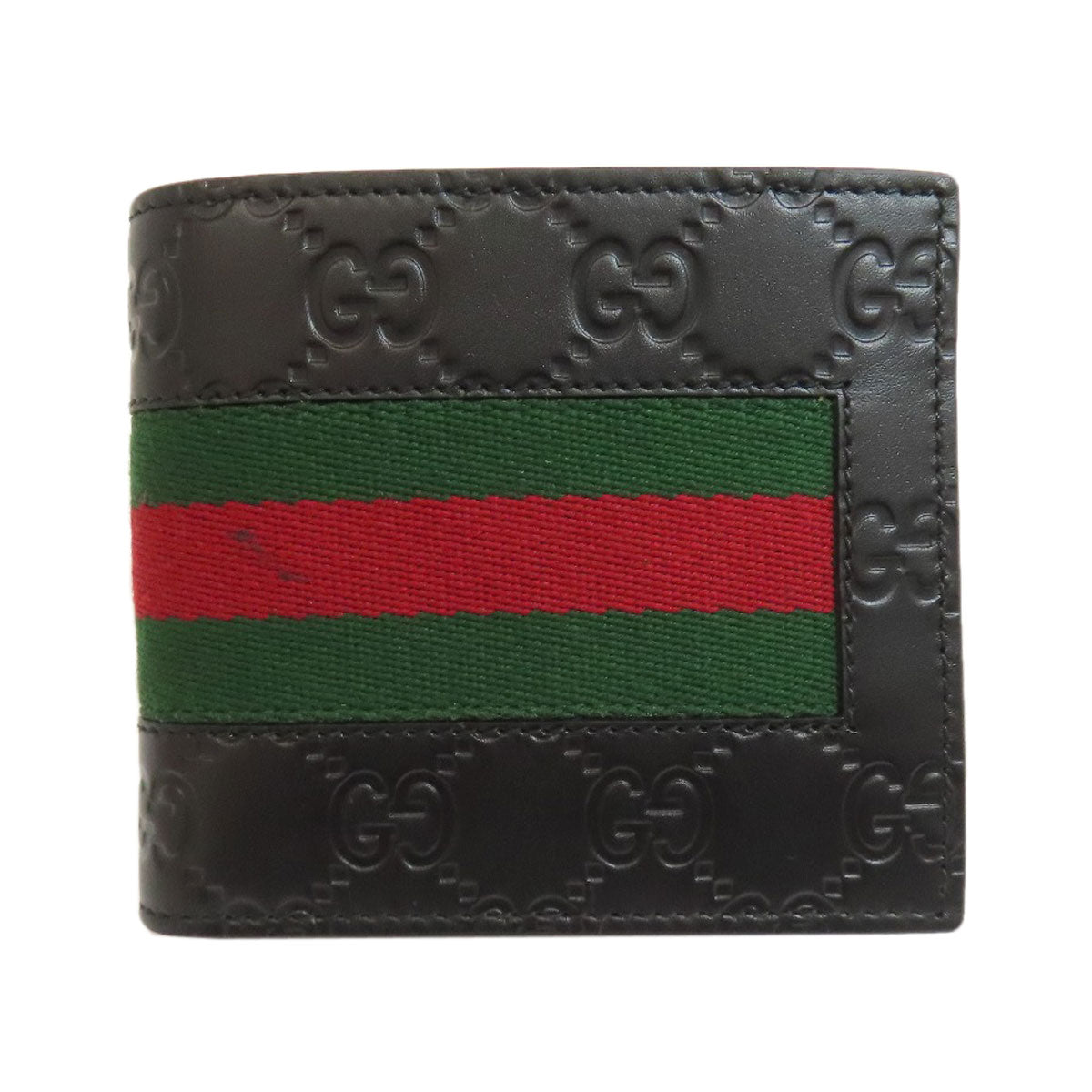 GUCCI 408826 GG Signature Guccissima Sherry Line Bifold Wallet with Coin Pocket Calf Ladies [Used]