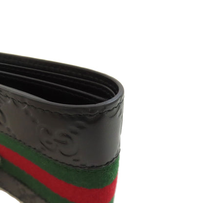 GUCCI 408826 GG Signature Guccissima Sherry Line Bifold Wallet with Coin Pocket Calf Ladies [Used]