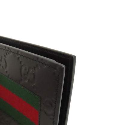 GUCCI 408826 GG Signature Guccissima Sherry Line Bifold Wallet with Coin Pocket Calf Ladies [Used]