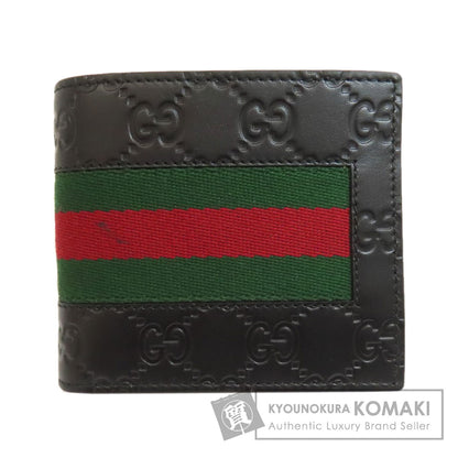 GUCCI 408826 GG Signature Guccissima Sherry Line Bifold Wallet with Coin Pocket Calf Ladies [Used]