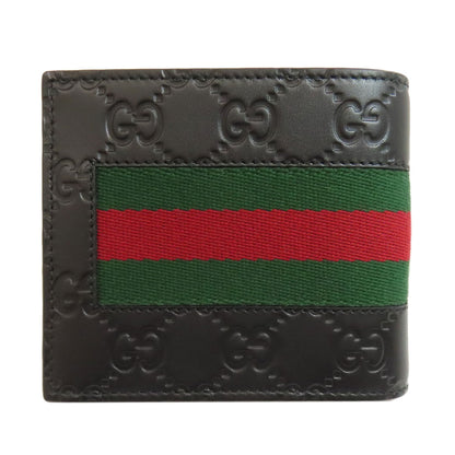 GUCCI 408826 GG Signature Guccissima Sherry Line Bifold Wallet with Coin Pocket Calf Ladies [Used]